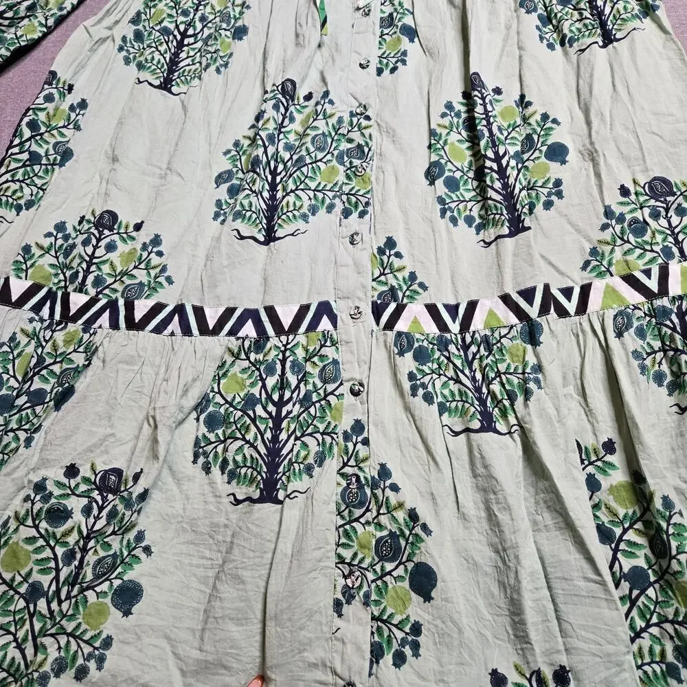 Olivia James The Label‎ Green Floral Rosie Orchard Maxi Dress Size: M